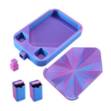 Ecomistiq Diamond Art Tray With Lid Versatile Bead Organizer For Stitch Workshop Blue And Violet | Stitch Kits | Hand Embroidery