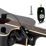 Wireless Instrument Microphone for Acoustic Guitar: 2.4G Cordless Clip-on Mics System with Transmitter and 6.35mm Receiver, for