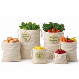 Reusable Produce Bags 100% Cotton Muslin Vegetable & Fruit Bag Breathable Cloth Bags with Drawstring EcoFriendly Bread St