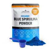 Organic Blue Spirulina Powder, 120 Servings - 100% Pure Superfood Blue-Green Algae, Natural Food Coloring for Smoothies & Protei