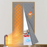 MAGZO Magnetic Winter Thermal Insulated Door Curtain Fits Door Size 30 x 80, Oxford Cloth Strong Magnets Winter Entrance Insulat
