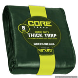 Core Tarps Heavy Duty 8 Mil Tarp Cover, Waterproof, UV Resistant, Rip and Tear Proof, Poly Tarpaulin with Reinforced Edges for R