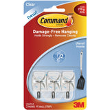 Command Clear Small Wire Hooks (Pack of 3)