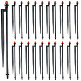 180 Degree Irrigation Sprinkler Heads with 12 Inch Stakes,Drip Irrigation Spray Emitters for 1/4 Drip Irrigation Tubing,with Hos