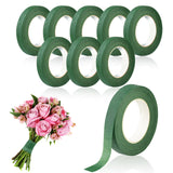 Phinus 9 Rolls Floral Tape, 1/2 Inch x 30 Yard Flower Tape, Green Floral Tape for Floral Crafts Supply, Bouquet Stem Wrapping, W