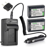 Kastar Battery 2 Pack + Charger for Sony NP-FV30 NP-FV40 NP-FV50 & Sony Handycam HDR-CX380 430V 900 580V 760V HDR-PJ540 650V HDR
