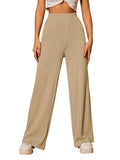 Toplot Women'S Ribbed Knit Wide-Leg Pants(Jqrd-Trouser-5252-Cream-30),Cream,30,B0F299LJ3M