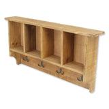 Cheungs Natural Wood Hanging Wall Storage, Brown