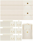 Ferreve 36 Pcs Microfiber Jewelry Pouch with Insert Pad Snap Button 8x8cm Jewelry Packaging Gift Bags for Rings Necklace Bracele