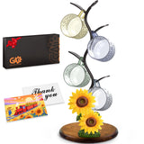 GAJ Sunflower Mug Tree Coffee Cup Holder, Countertop Stand Holds 4 Cups