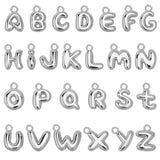SANNIX 26Pcs Letter Charms for Jewelry Making, Silver A-Z Bubble Alphabet Charms DIY Initial Letter Pendants for Bracelets Neckl