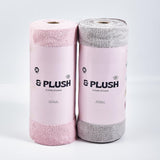 & PLUSH Microfiber Cleaning Cloth Roll 70 Pack, Tear Away Microfiber Towels, 12inch x 12inch, Reusable, Washable, Streak Free, Ultra