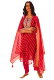 Gosriki Women'S Cotton Blend Straight Printed Kurta With Pant & Dupatta (Doremi-Pink-Gs_Xl_Pink_X-Large),Pink,,B0CJJXQZ39