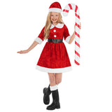 Morph - Girls Santa Costume - Mrs Claus Dress for Kids - Holiday Dress Up - Christmas Outfit for Girls, 12-14 Years