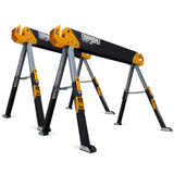 ToughBuilt - Folding Sawhorse/Jobsite Table - Sturdy, Durable, Lightweight, Heavy-Duty, 100% High Grade Steel, 1300lb Capacity,