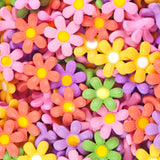 Mini Colorful Daisy Beads for Pen 100pc Fancy Focal Beaded Pens Beads for Beadable Pens Beadable Keychains Making