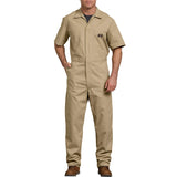 Dickies Mens Short Sleeve Coverall, Khaki, Large Regular