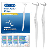 RAZOKO Ultimate Flosser Kit with 2 Handles and 240 Extra Strength Refills
