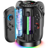 Charging-Dock-for-Nintendo-Switch-2-Joycon(2025), Switch 2 Charger Station with 10 LED Light, Joycon Charger with Magnetic, Fast