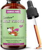 Wonder Paws Milk Thistle, Liver Support for Dogs, Supports Kidney Function for Pets, Detox, Hepatic Support, with Wild Alaskan S