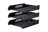 Chrome 9636 3Tier Plastic Document Tray (Black)