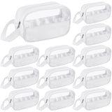 Buryeah 12 Pieces Toiletry Bag for Women Men Translucent Small Travel Makeup Pouch Portable Waterproof Organizer Set for Accesso