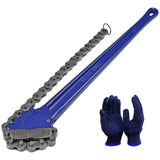 KARRYTON 36 Chain Pipe Wrench 4.3 - 7.5 Pipe Diameters, 30 Chain Length Max Breaking Load 15000Lbs, Heavy Duty Plumbing Tool for