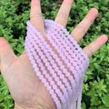200pcs Czech 6mm Faceted Round Crystal Glass Beads Spacers Rose Pink Opal