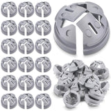 Sintuff 20 Pcs Pcs 3/8 In. - 1/2 In. Non Metallic Button Push-in Bulk Connector Gray NM Cable Connector Electrical Conduit Fitti