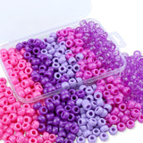 XIANNVXI Purple Pony Beads 500Pcs 9mm Purple Pony Beads Bulk for Friendship Bracelets Crafts Necklace Kandi Beads