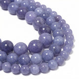 Yochus 35pcs Blue Angelite Stone Beads