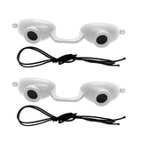 Super Sunnies Flex UV Eye Protection, FDA Compliant Tanning Bed Goggles, Red Light Therapy Glasses - White