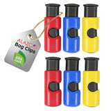 6pc BPA-Free Premium Quality ALAZCO Bag Clips - Value Set Food Fruit Bread Bag Cinch Non-Slip Grip EASY Squeeze & Lock