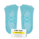 Mint & Oak Pilates Socks With Grips For Women, Open Toe Ankle Length NonSlip Yoga Socks, Cotton Ideal For Yoga, Pilates, Gym, W