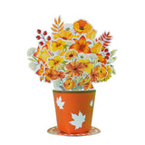 TaNoTool Autumn Flowers Small Bouquet 3D Pop-Up Greeting Card, Paper Mixed Floral Gift for Birthday, Thanksgiving, Christmas, Ne