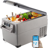VEVOR CF35 Portable 37 Quart(35 Liter) 12 Volt App Control(-4?~68?), Car Refrigerator Dual Zone with 12/24v DC & 110-240v AC for