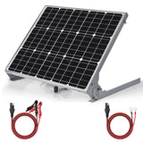 SUNER POWER 12V 50W Solar Battery Charger Maintainer, Built-in UltraSmart MPPT Controller, Adjustable Mount Bracket, Waterproof
