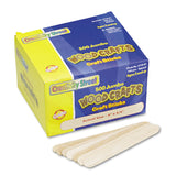 Chenille Kraft 377601 Natural Wood Craft Sticks, Jumbo Size, 6 x 3/4, Wood, Natural, 500/Box