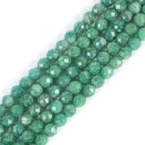 6mm Russian Amazonite Faceted Gemstone Round Loose Beads Strand 15.5-16 DIY Jewelry Making