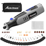 AVID POWER Cordless Rotary Tool 2.0 Ah 8V Rechargeable Rotary Tool, 4 Front LED Lights, 5 Speeds, 60 Pcs Rotary Accessories with