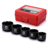 MIXPOWER 8 Pieces 3/8 Drive Low Profile Oil Filter Socket Set, 24mm, 27mm, 28mm, 29mm, 30mm, 32mm, 36mm, 38mm, Oil Filter Cap Re