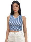 Toplot Blue V-Neck Crop Top (T-Crop-Top-5019-Xs),Multicolour,,B0B4JCZJ7B