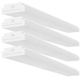 Faithsail 4Ft Led Wraparound 40W Wrap Light 4400Lm 4000K Neutral White 4 Foot Led Shop Lights For Garage 48 Inch Led Light Fixtures Ceiling Mount Office Light Fluorescent Tube Replacement 4 Pack -Like New