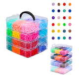 4500Pcs Pony Beads, 24 Colors Plastic Bead for Creating Bracelets Crafts Hair Beads Kandi Friendship Jewelry DIY Making, Craft D