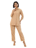 Libas Women'S Pure Cotton Co-Ords (99241_Beige_S)
