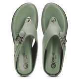 Ortho Joy Doctor Footwear For Women|| Fancy Slipper For Women || Orthopedic Women'S Fancy Slipper/Sandal For Women,Green,8,B0D5QT4T4L