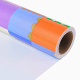 Ulmasinn Color Block Wrapping Paper Roll - 17 Inches x 33 Feet - for Girls Boys Kids, Colorful Square Patterned Gift Wrapping Pa
