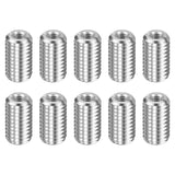 HARFINGTON 10pcs Thread Repair Inserts M8 x 1.25 Male to M4 x 0.7 Female Thread 15mm Long Stainless Steel Reducing Nuts Metric S
