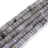 Craftdady 4mm Heishi Coin Natural Stone Beads Flat Round Disc Labradorite Healing Chakra Loose Beads for Jewelry Bracelet Neckla