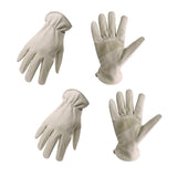 HLDD HANDLANDY 2 Pairs Pigskin Leather Work Gloves for Men & Women, Reinforced Palm, Soft & Breathable Design for Driving, Const